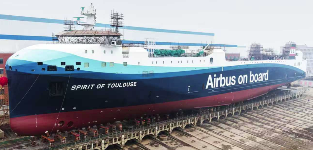 LD Armateurs met à l’eau le Spirit of Toulouse, premier des trois navires RoRo à faibles émissions affrétés pour Airbus